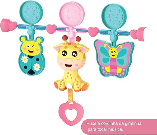 Maxibaby Cadeira de Descanso Balanço Funtime Unicórnio, Acompanha 3 Brinquedos Interativos Livre de BPA, Cinto 3 pontos (até 18kgs), Multicolorida. - Imagem 4