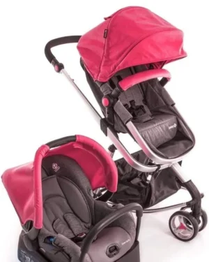 Carrinho De Bebê 3 Rodas Safety 1st Mobi Ts Pink Joy Silver Rosa