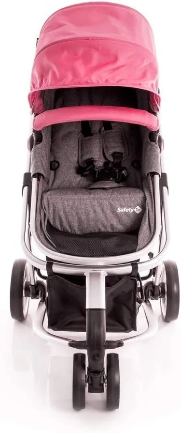 Carrinho De Bebê 3 Rodas Safety 1st Mobi Ts Pink Joy Silver Rosa - Imagem 3