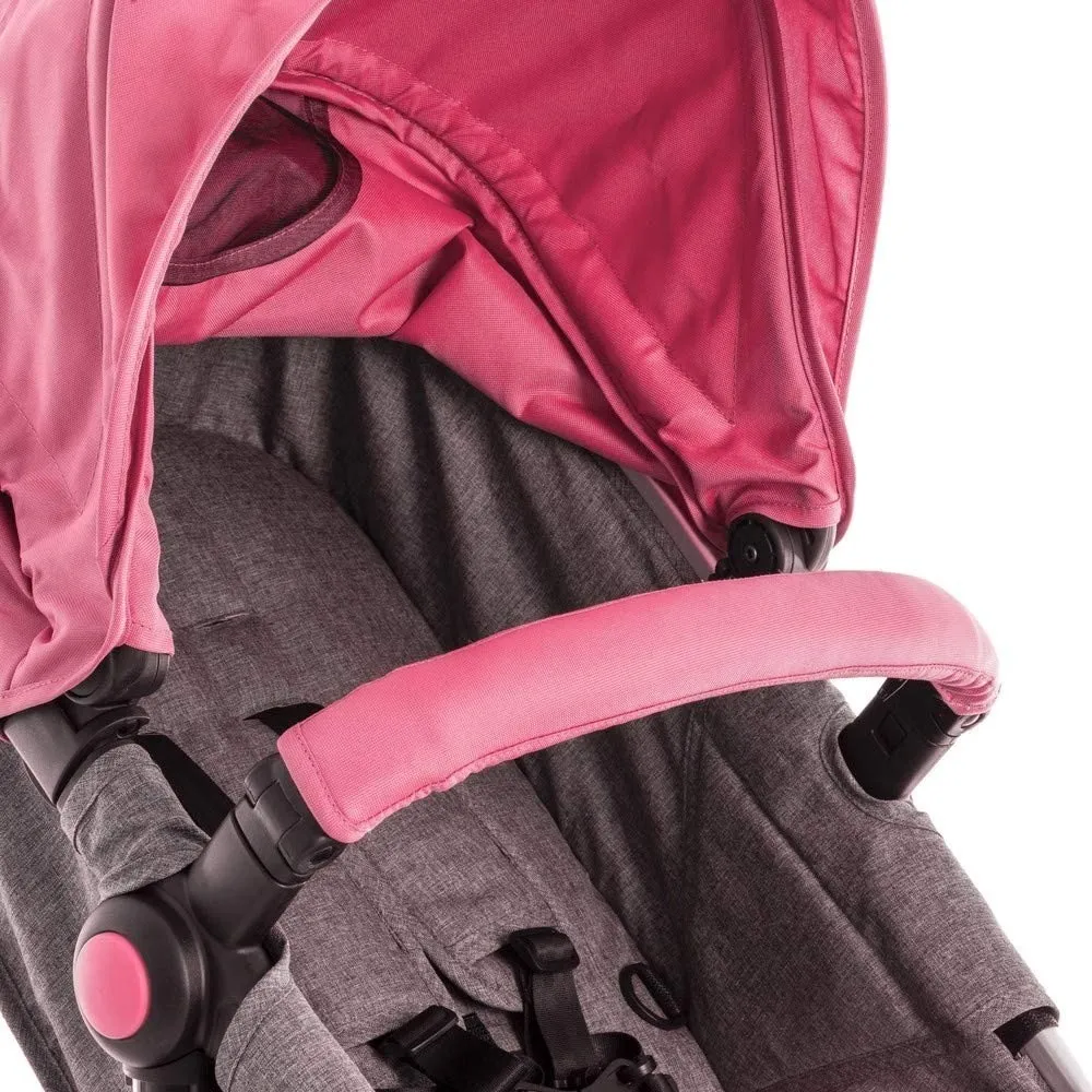 Carrinho De Bebê 3 Rodas Safety 1st Mobi Ts Pink Joy Silver Rosa - Imagem 5