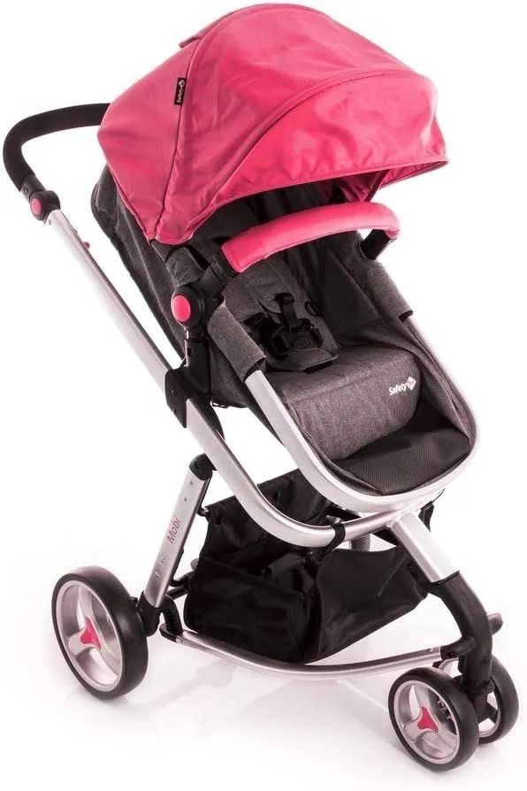 Carrinho De Bebê 3 Rodas Safety 1st Mobi Ts Pink Joy Silver Rosa - Imagem 2