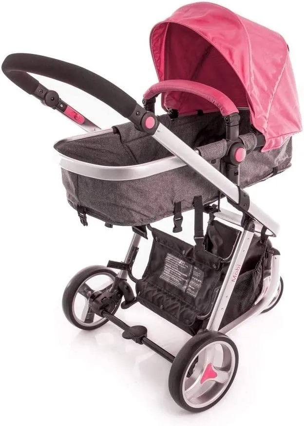 Carrinho De Bebê 3 Rodas Safety 1st Mobi Ts Pink Joy Silver Rosa - Imagem 4
